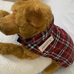 Pet Reversible Red Plaid & Solid Black Quilt Winter Coat